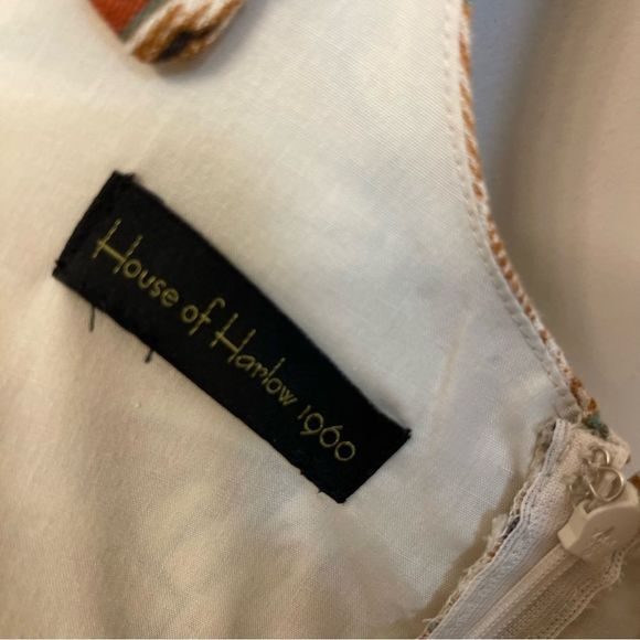 House of Harlow 1960 Dress Boho Floral Linen Blend  Maxy ￼S - Picture 7 of 12
